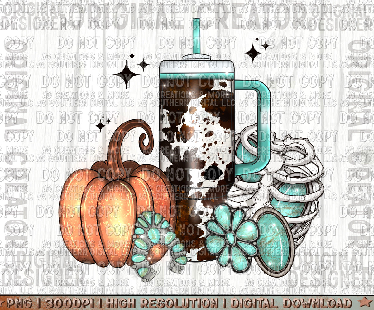 Fall Vibe Tumbler Black W/O Logo Digital Download PNG