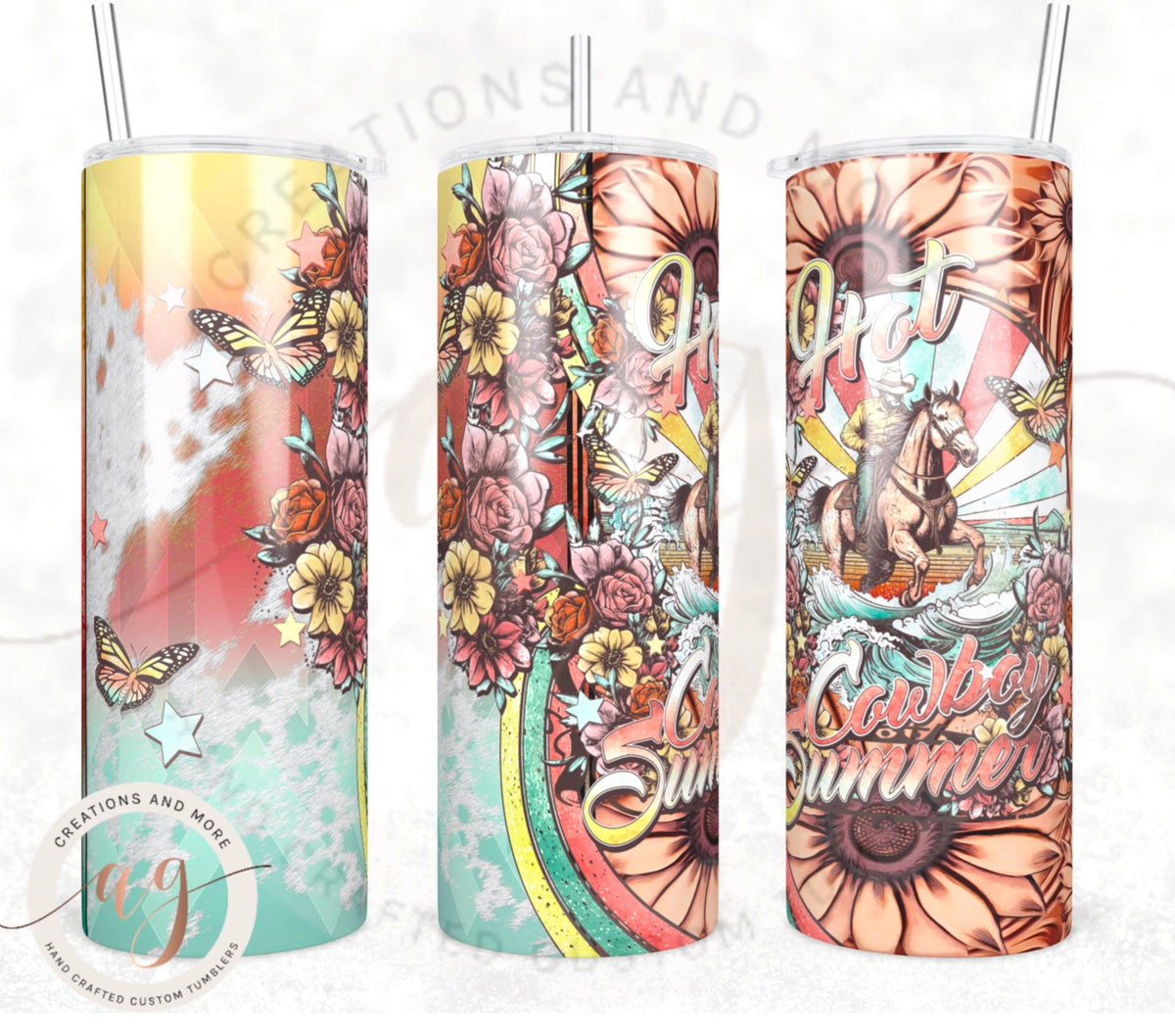 Cowboy Hot Summer Tumbler Digital File