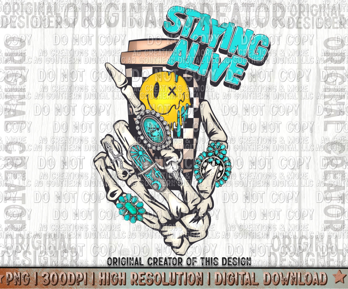 Staying Alive Digital Download PNG