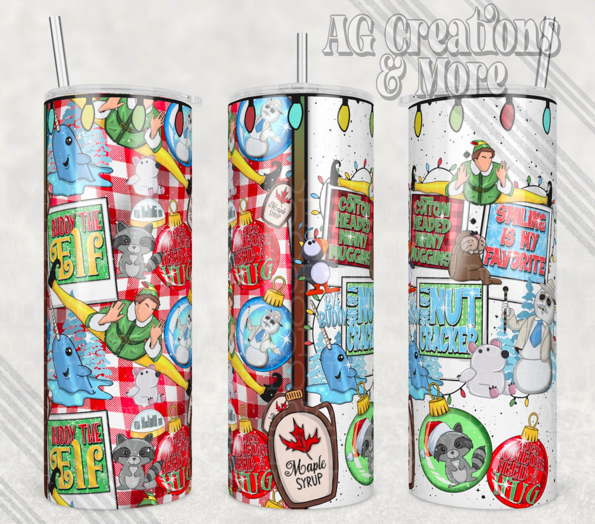 Elf Christmas Tumbler Digital File