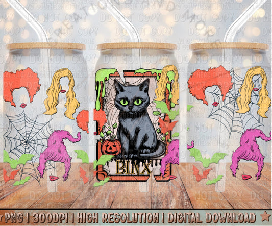 Spooky Black Cat Libby Wrap Digital File