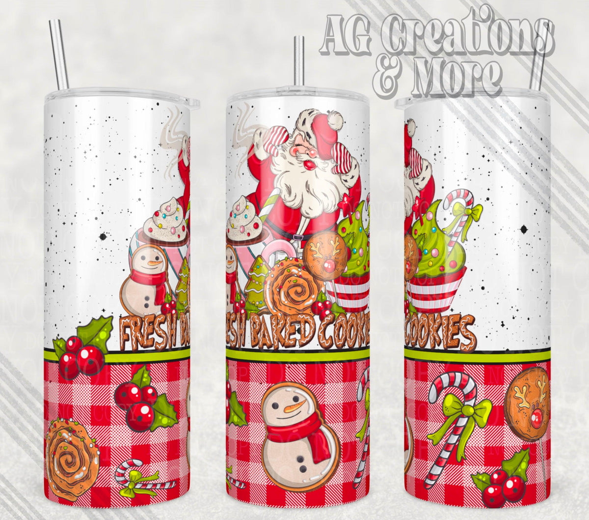 Fresh Baked Cookies Christmas Tumbler Digital File