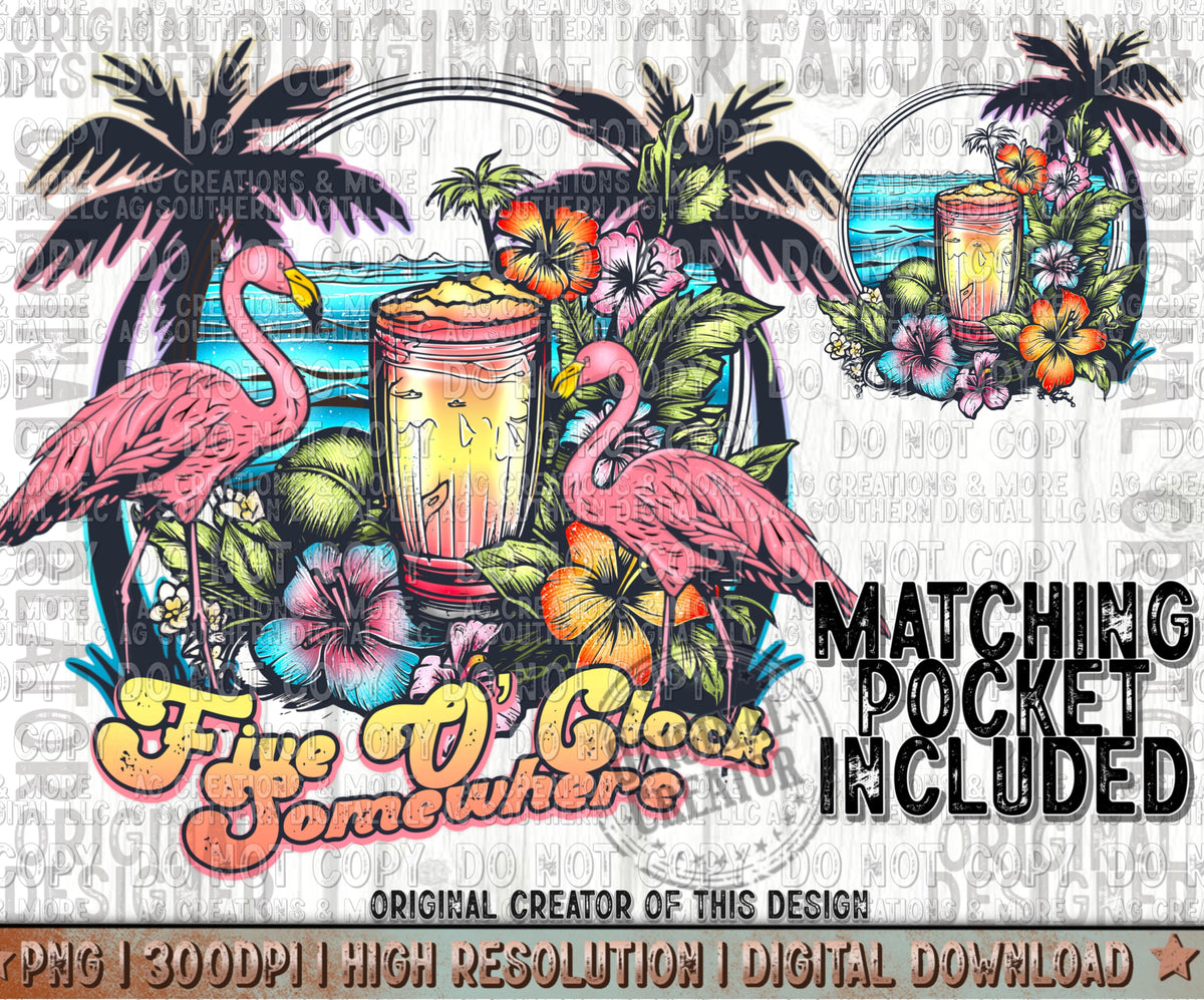 Five O' Clock Somewhere Pocket Set PNG