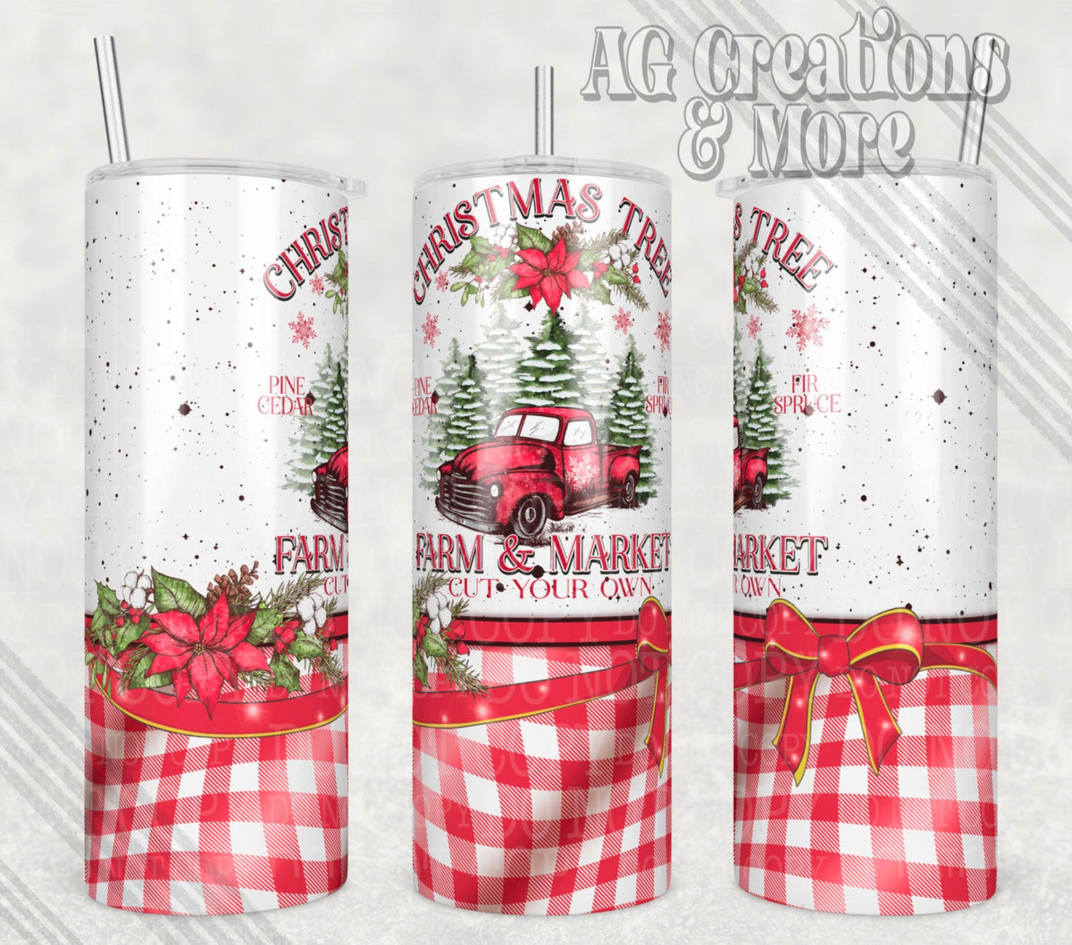 Christmas Tree Farm Tumbler Digital File