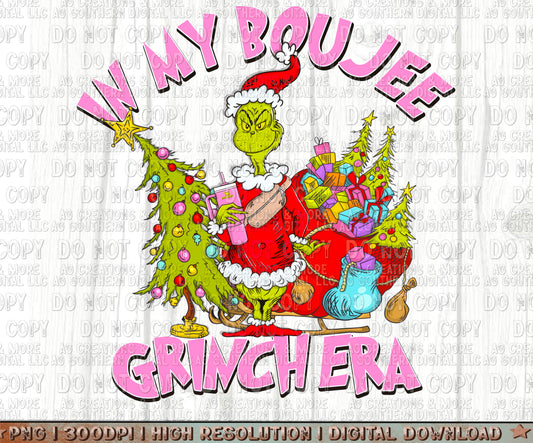 2.0 Christmas My Boujee Grinch Era Digital Download PNG
