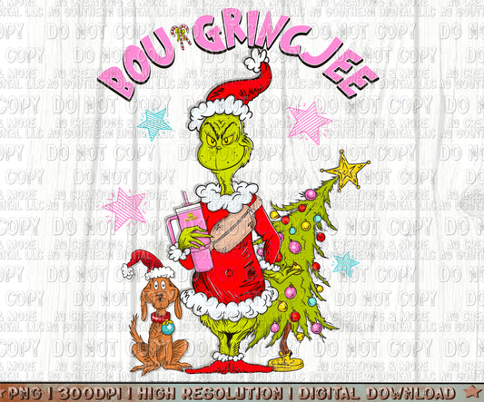 Christmas Max Boujee Grinch Era Digital Download PNG