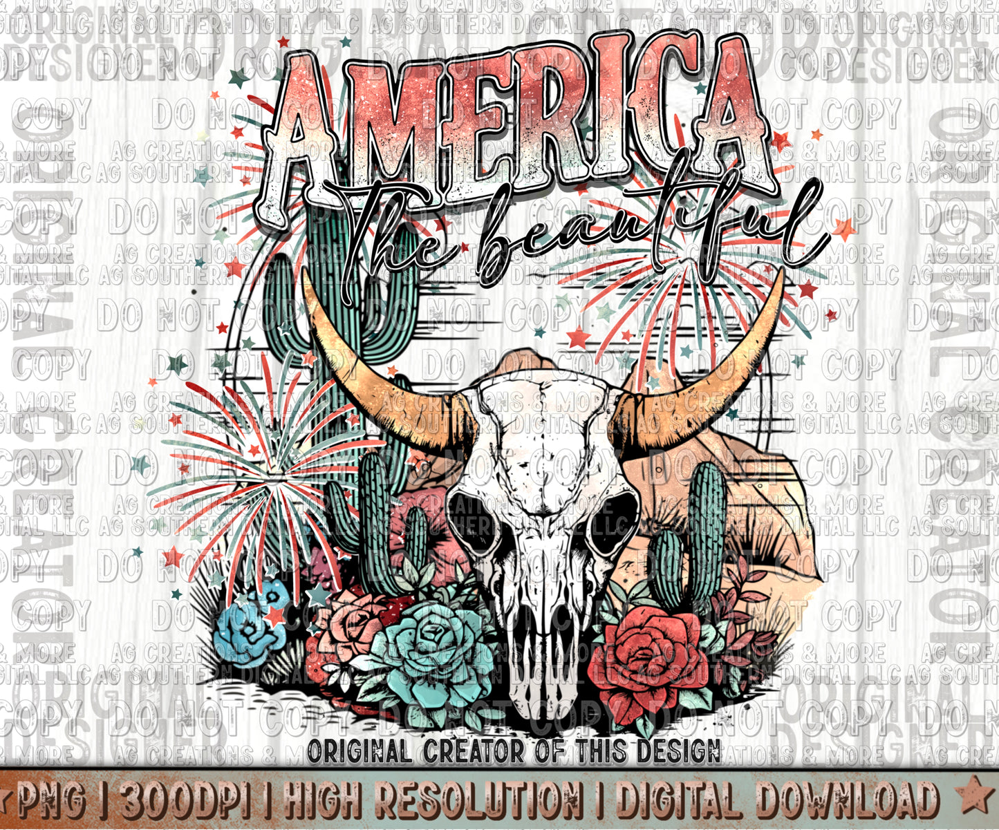 America the beautiful Digital Download PNG