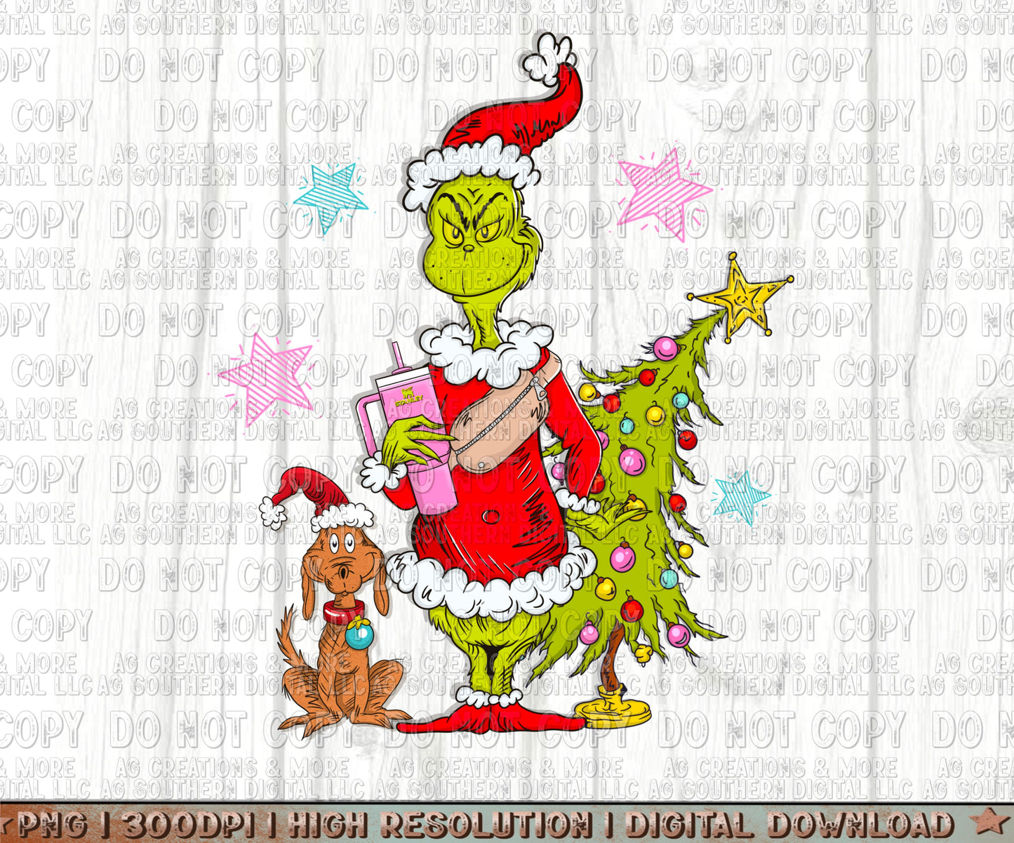 Christmas Max Boujee Grinch Era no words Digital Download PNG