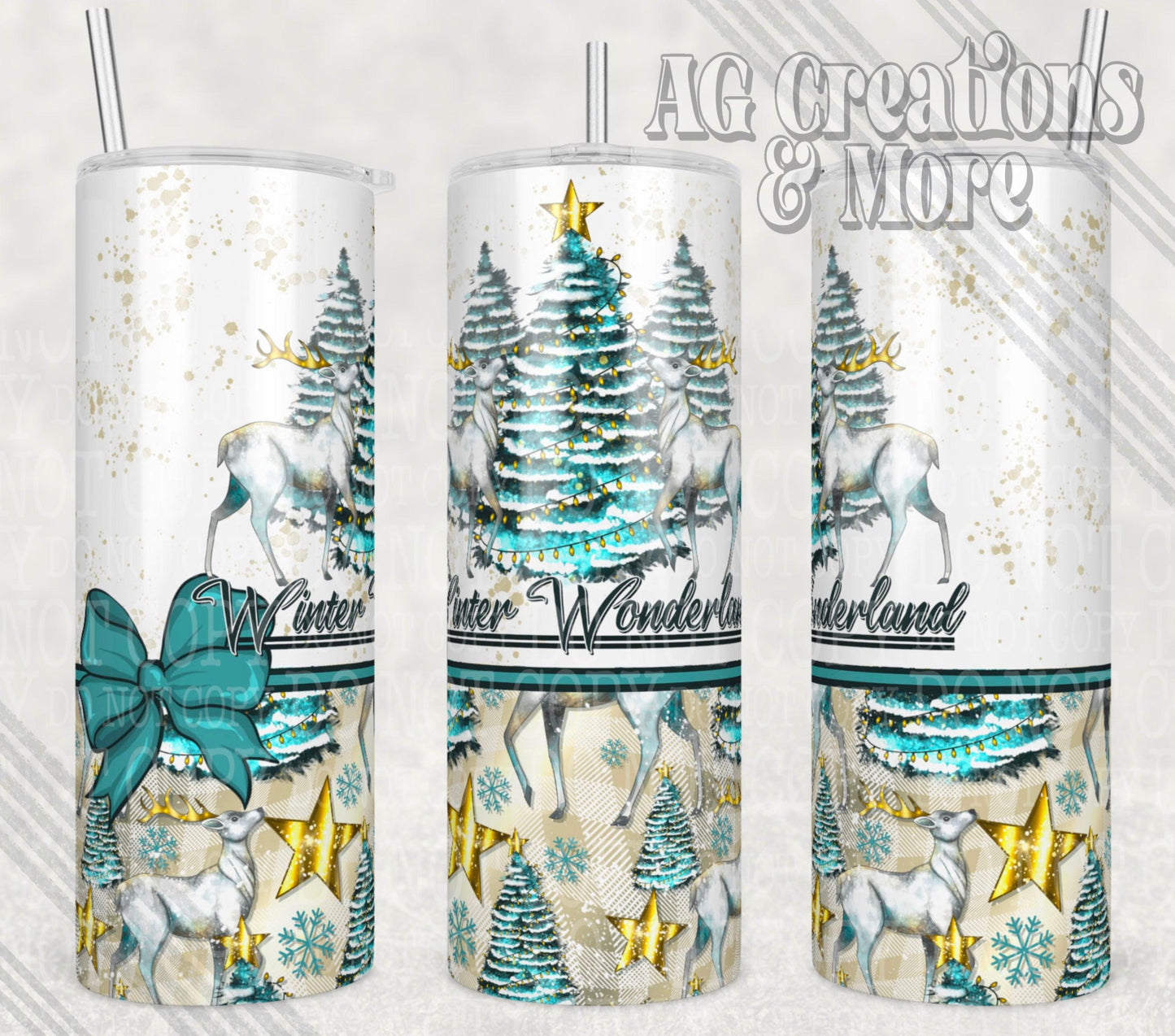 Winter Wonderland Christmas Tumbler Digital File