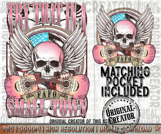 Hers Try that in a Small-Town Pocket Set Digital Download PNG (without Stand with)