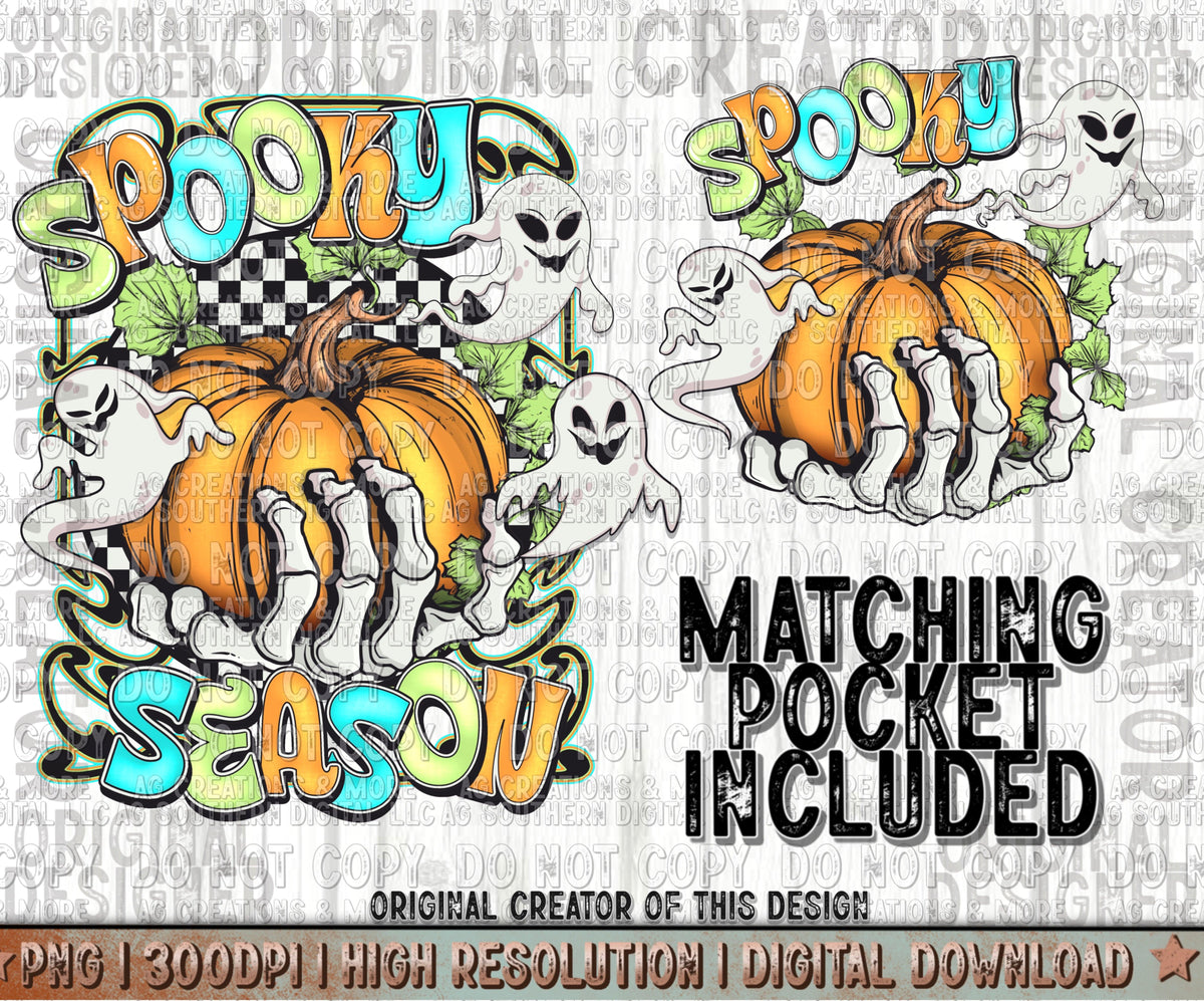 Spooky Season Pocket Set Digital Download PNG