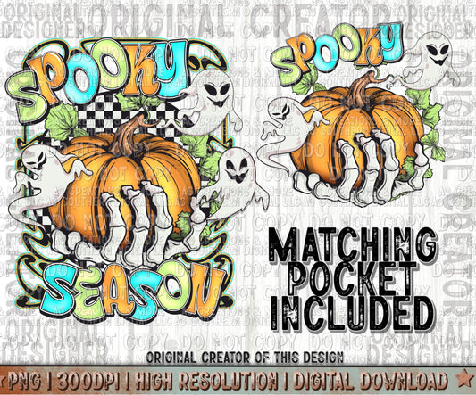 Spooky Season Pocket Set Digital Download PNG