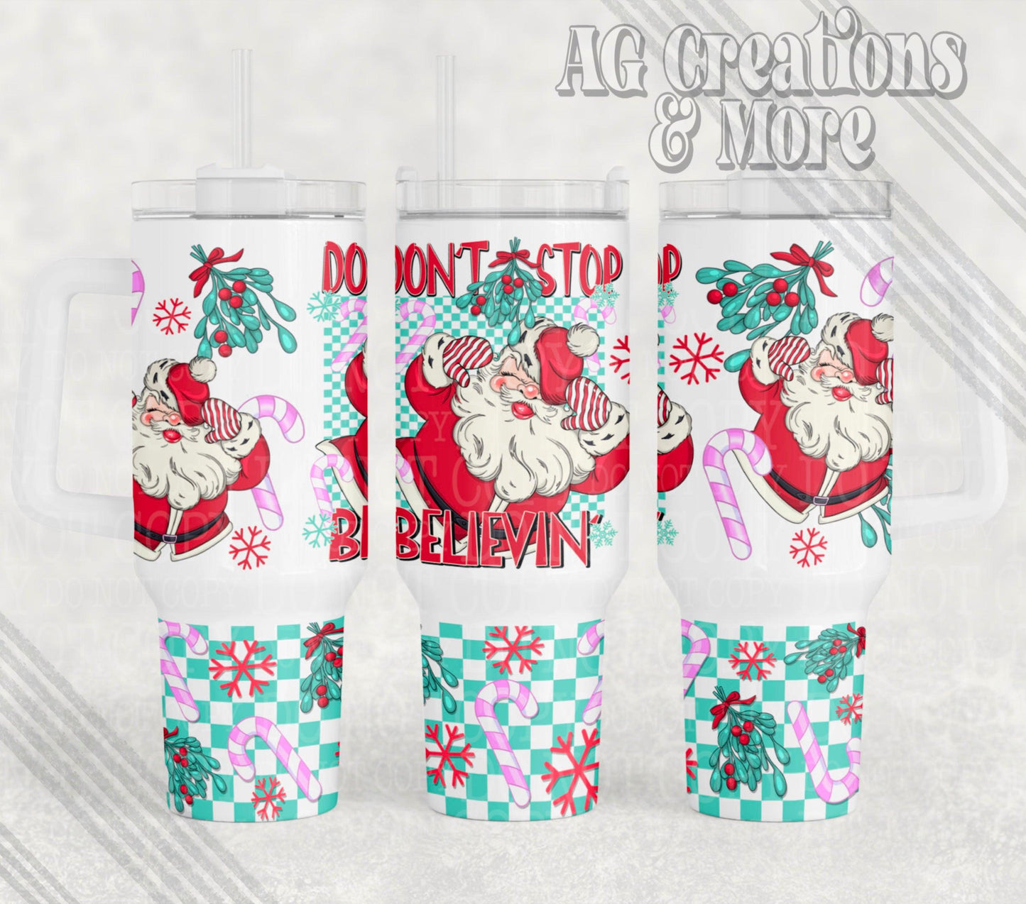 Don't Stop Believing 40oz Tumbler Digital Png