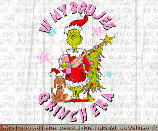 Christmas Bou-Grinchee Digital Download PNG