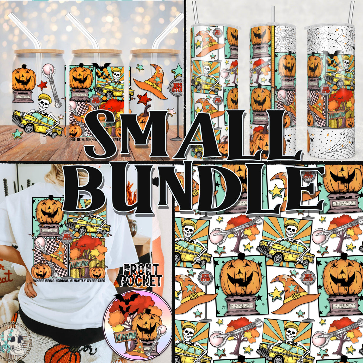 Vintage Halloweentown Bundle Set Digital Download PNG