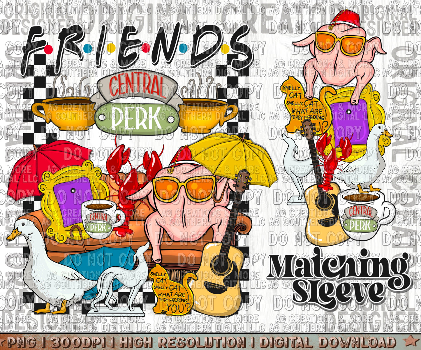 Friends Sleeve Set Digital Download PNG