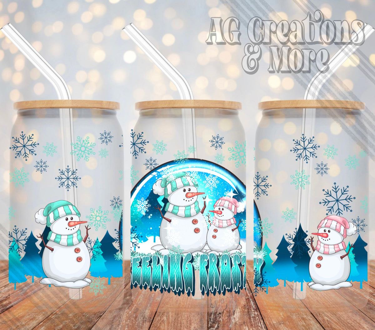 Feeling Frosty Christmas Libby Wrap Digital File