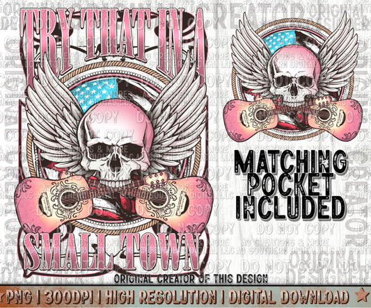 Hers Try that in a Small-Town Pocket Set Digital Download PNG (W/O FAFO)