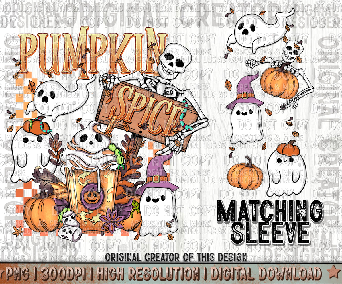 Marshmallow Spice sleeve set Digital Download PNG