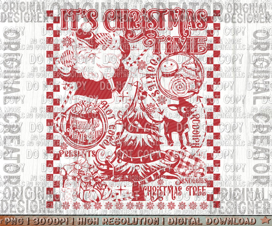 It's Christmas Time Single Color Digital Download