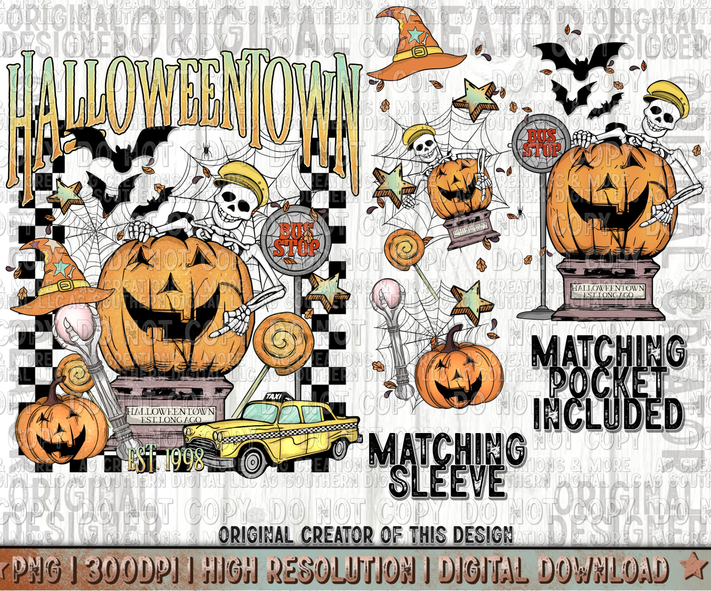 HT Spooky Talisman Pocket & Sleeve Set Digital Download PNG