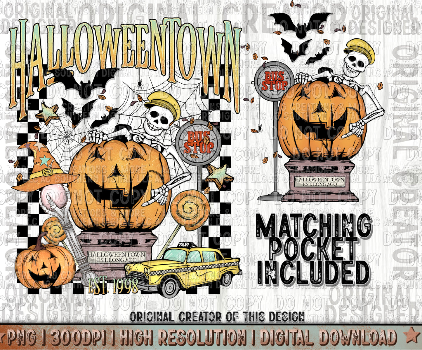 HT Spooky Talisman Fun Pocket Set Digital Download PNG