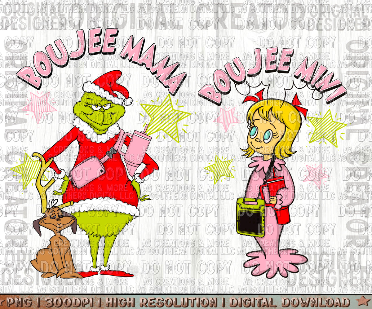 Boojee Mama Mini Christmas Set Digital Download PNG