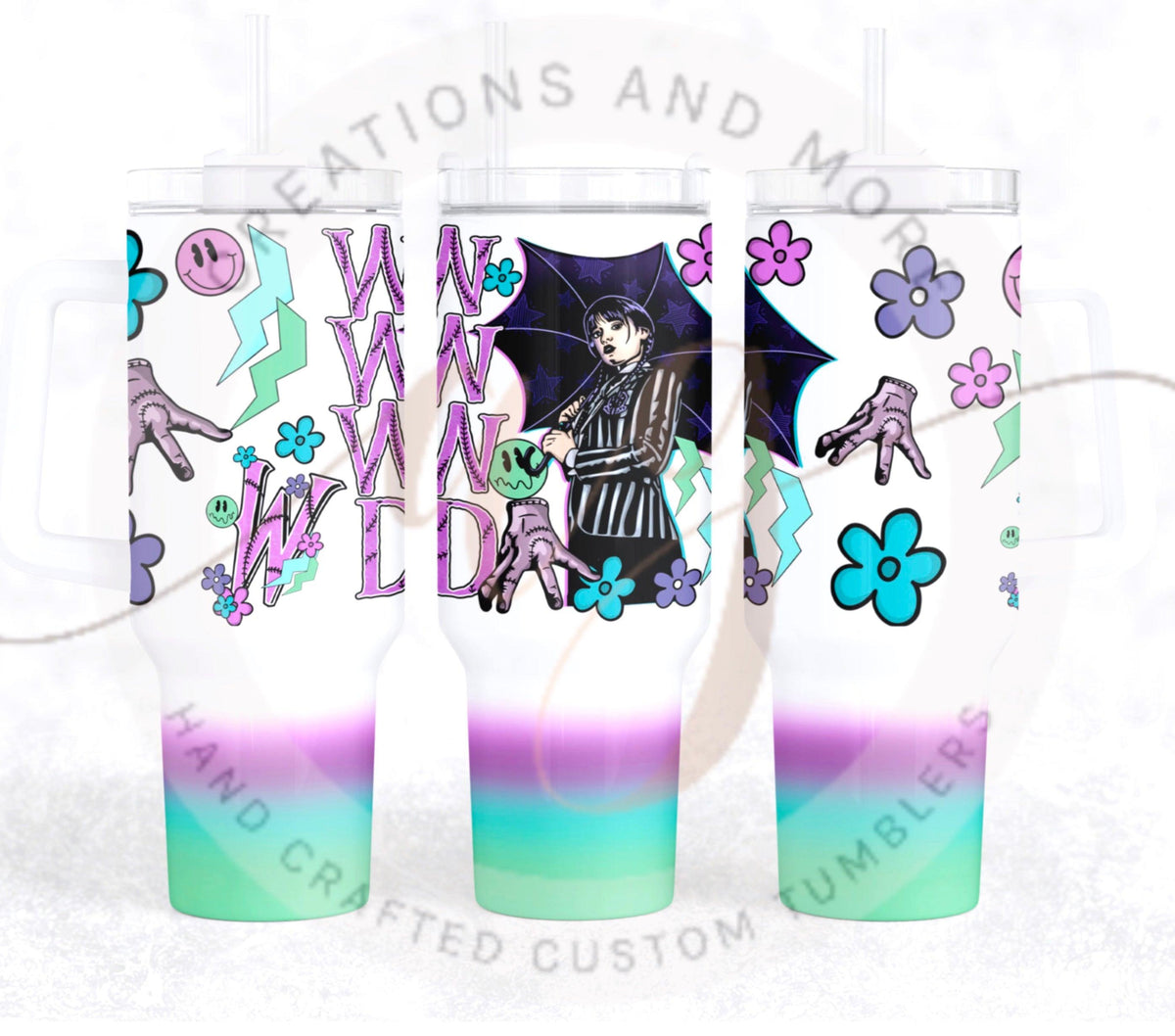 40oz Spooky School Girl Tumbler Digital Png