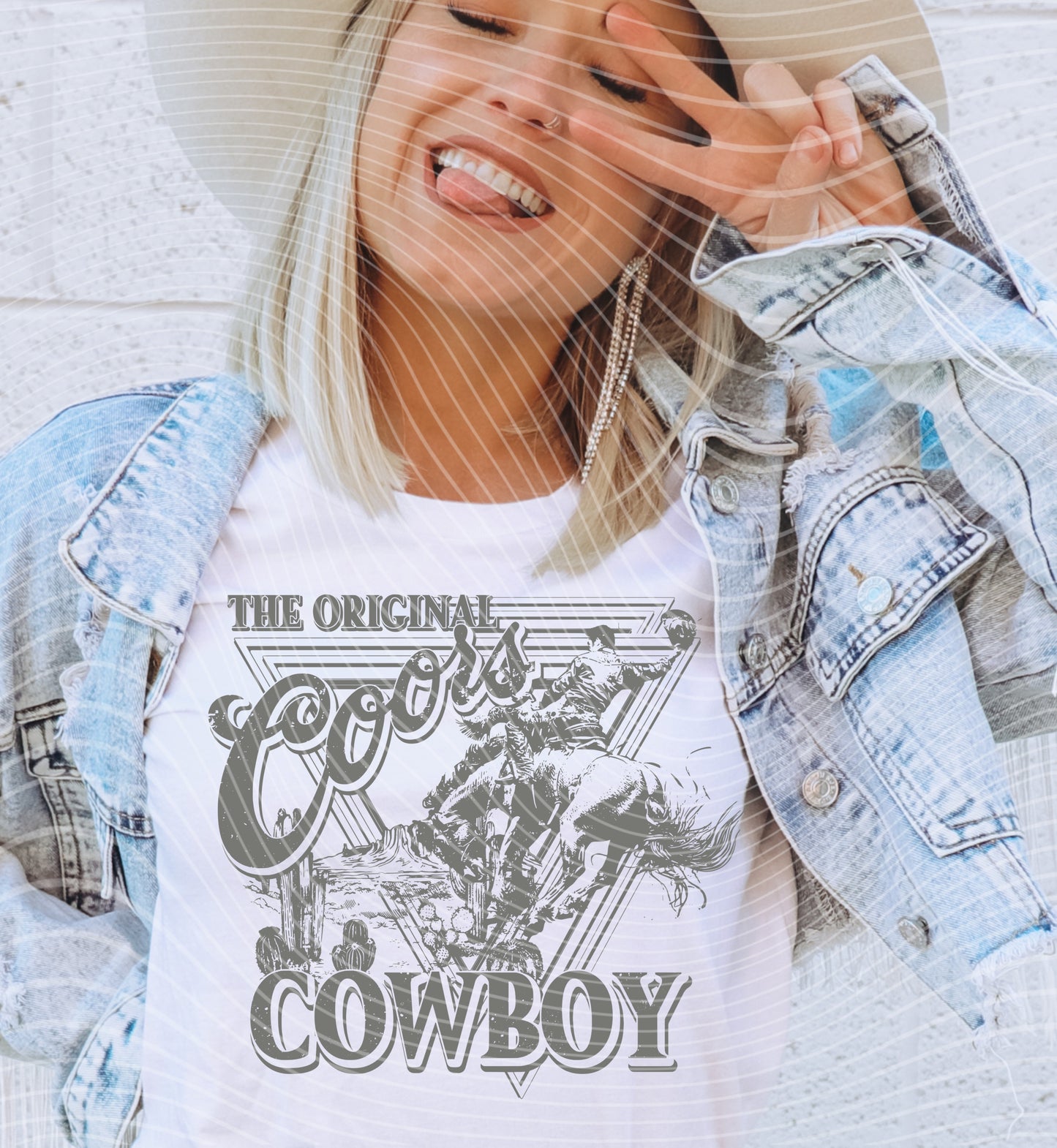 Coors Cowboy Screen Print Transfer