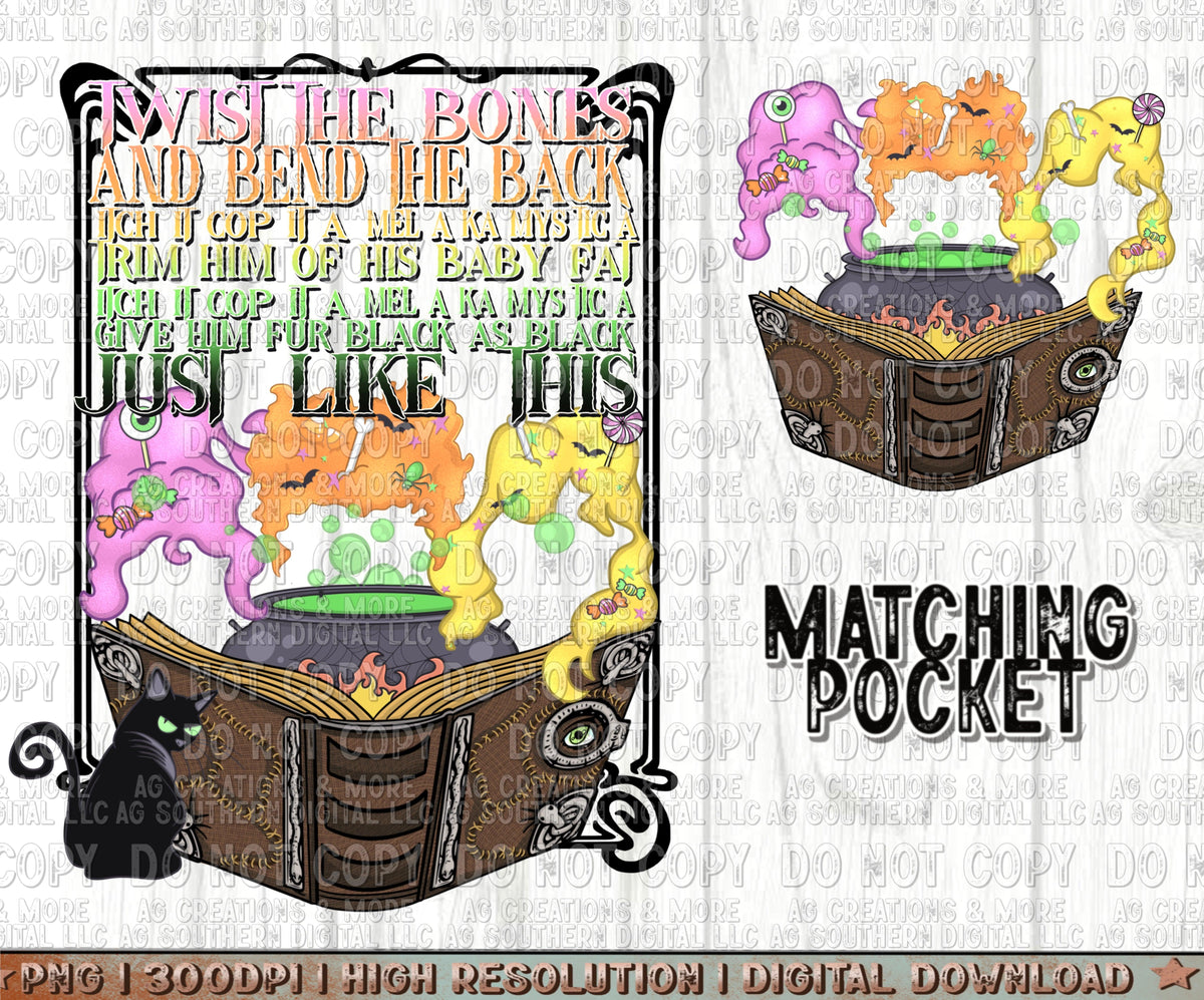 Twist the Bones Pocket set Digital Download PNG