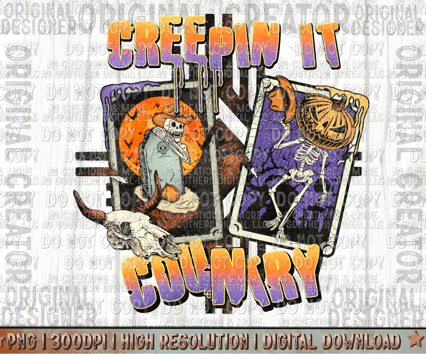 Creepin if Country Digital Download PNG