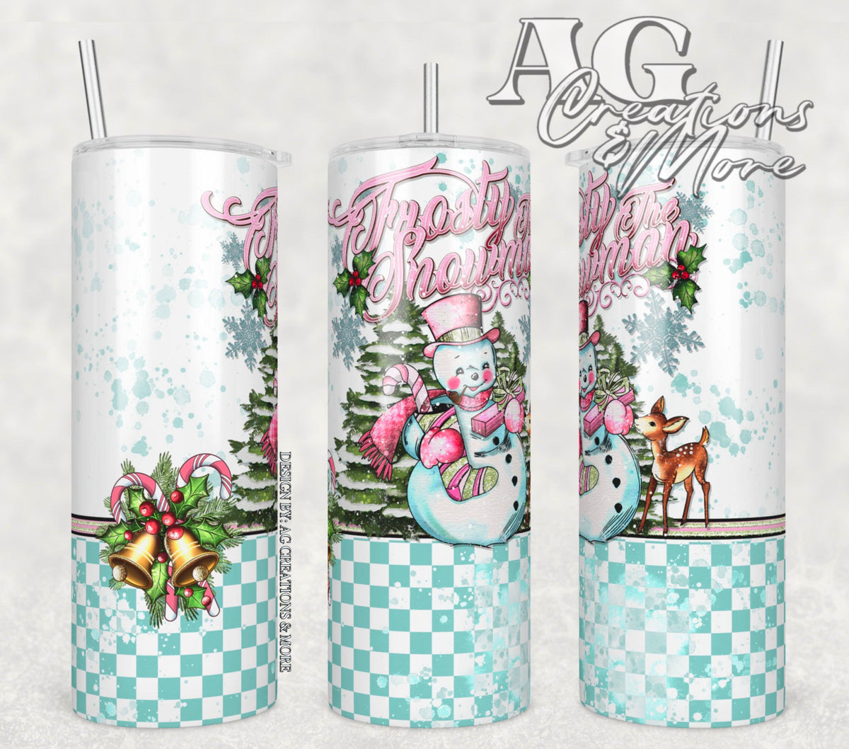 Frosty Christmas Tumbler Digital File