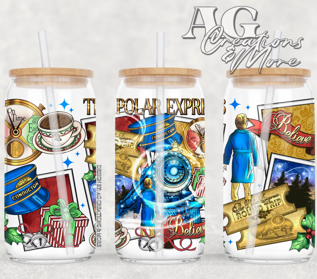 PE Christmas 16oz Glass Digital File