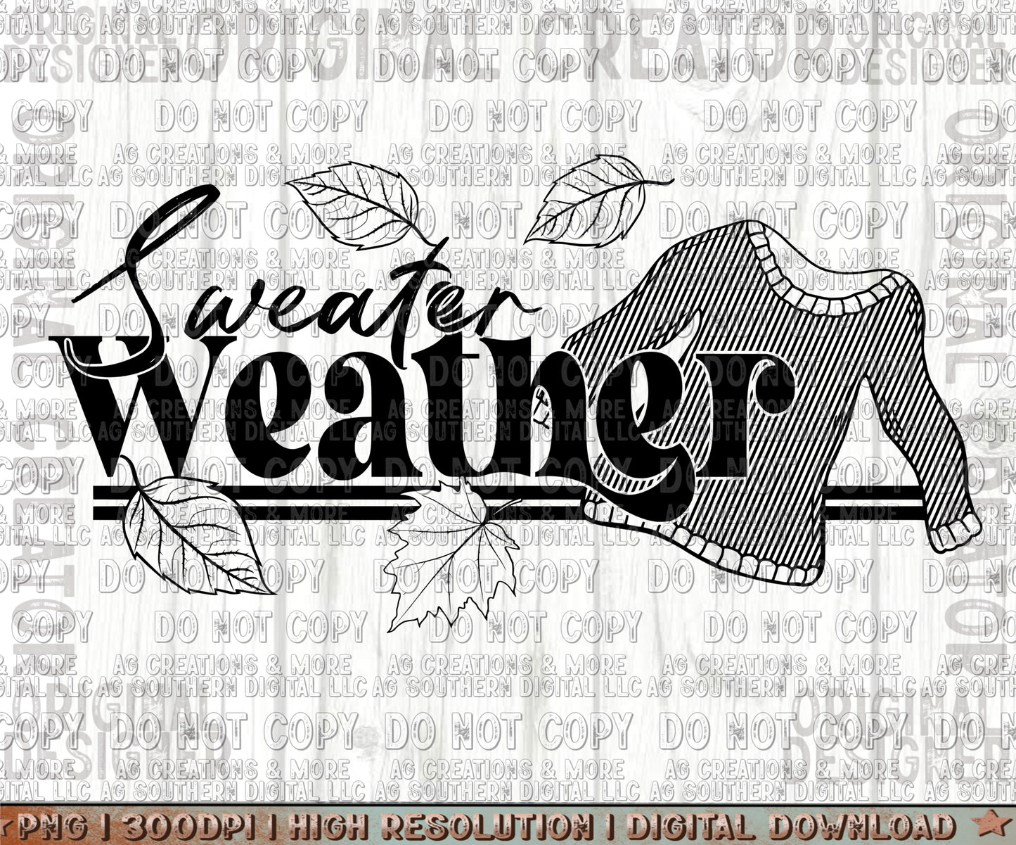 Sweater Weather Digital Download PNG