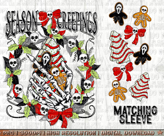 Seasons Creepings Sleeve Set Digital Download PNG