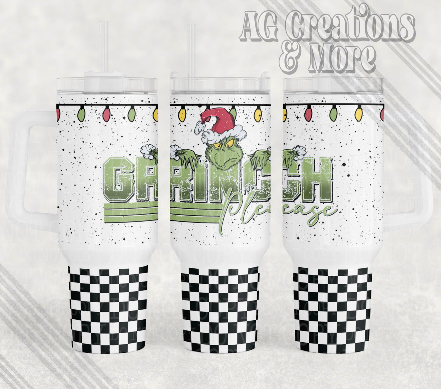 Green Please 40ozTumbler Digital Png