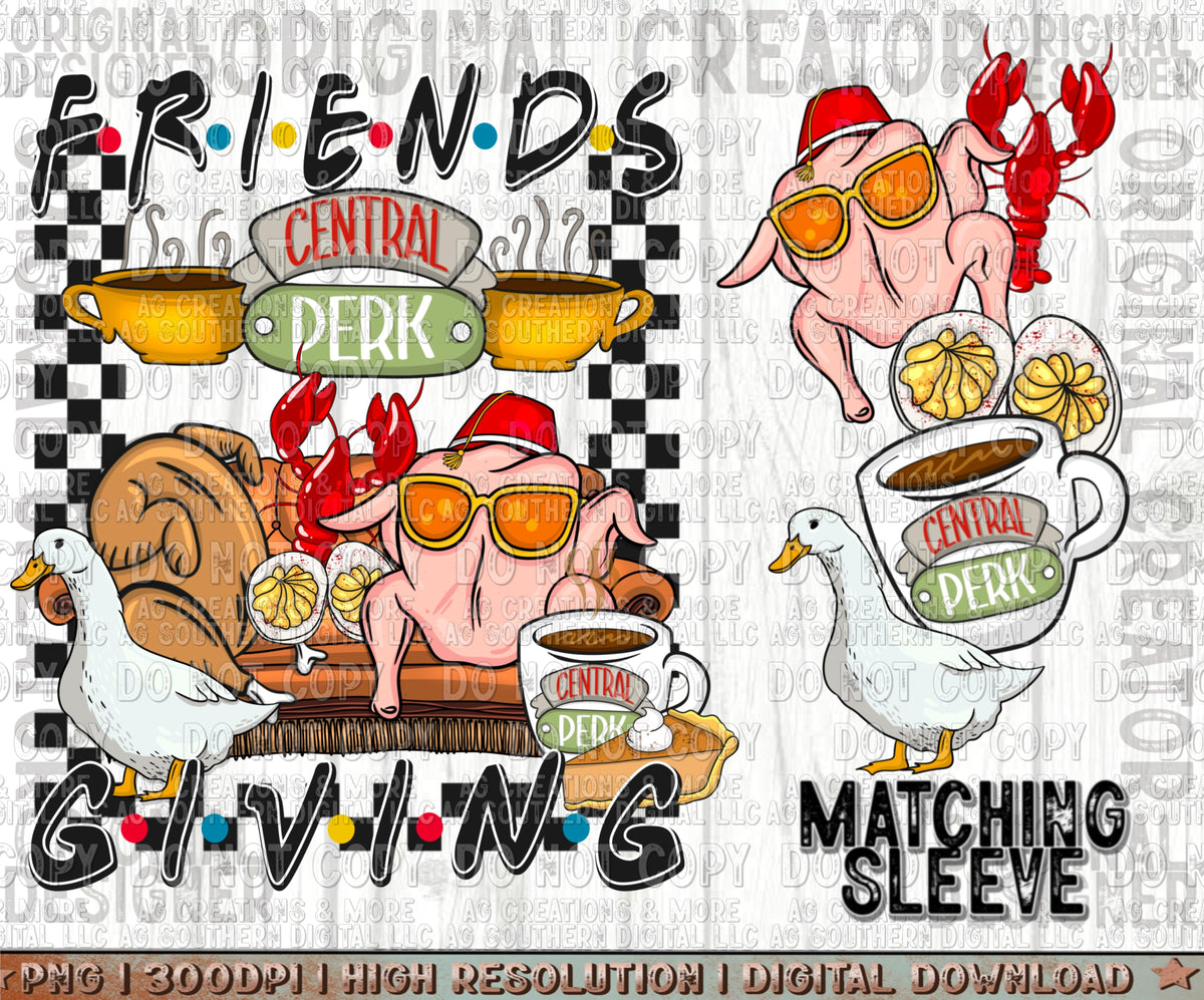 Friends-Giving Sleeve Set Digital Download PNG