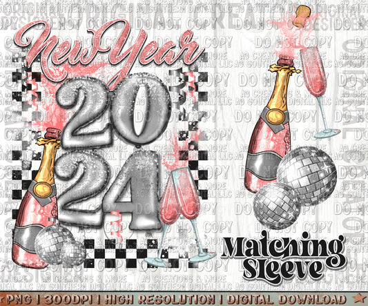 New Year 2024 Sleeve Set Digital Download PNG