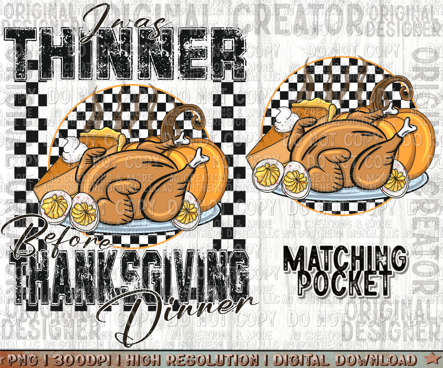 Thanksgiving Dinner Sleeve Set Digital Download PNG