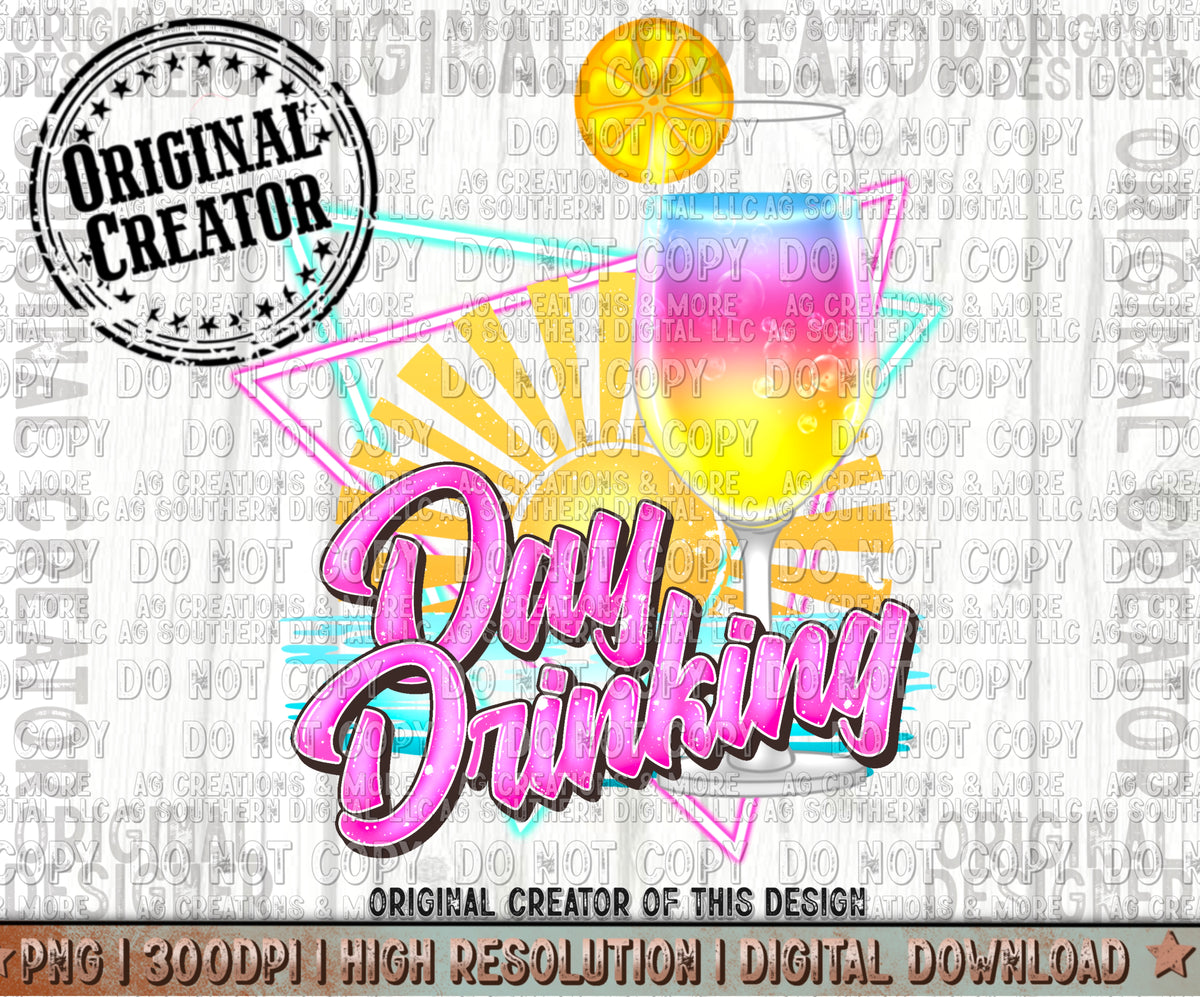 Day Drinking PNG Digital Design