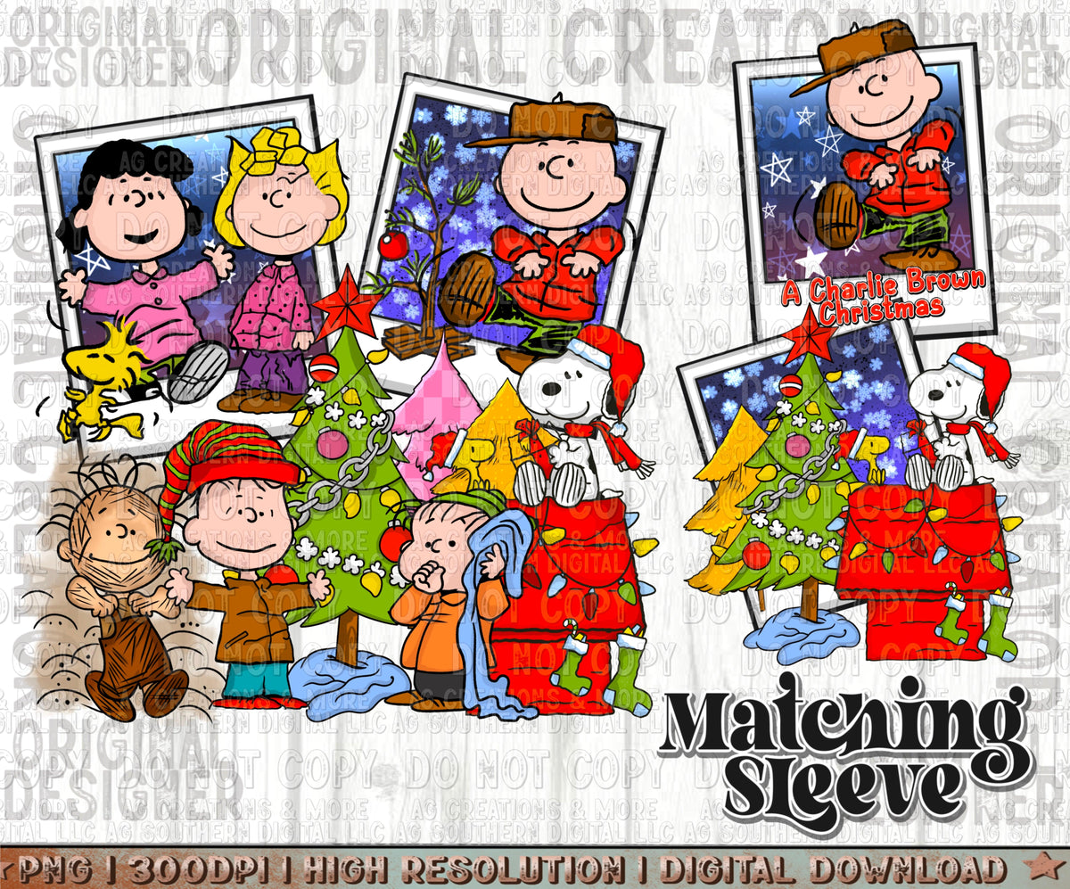 A CB Christmas Sleeve Set Digital Download PNG