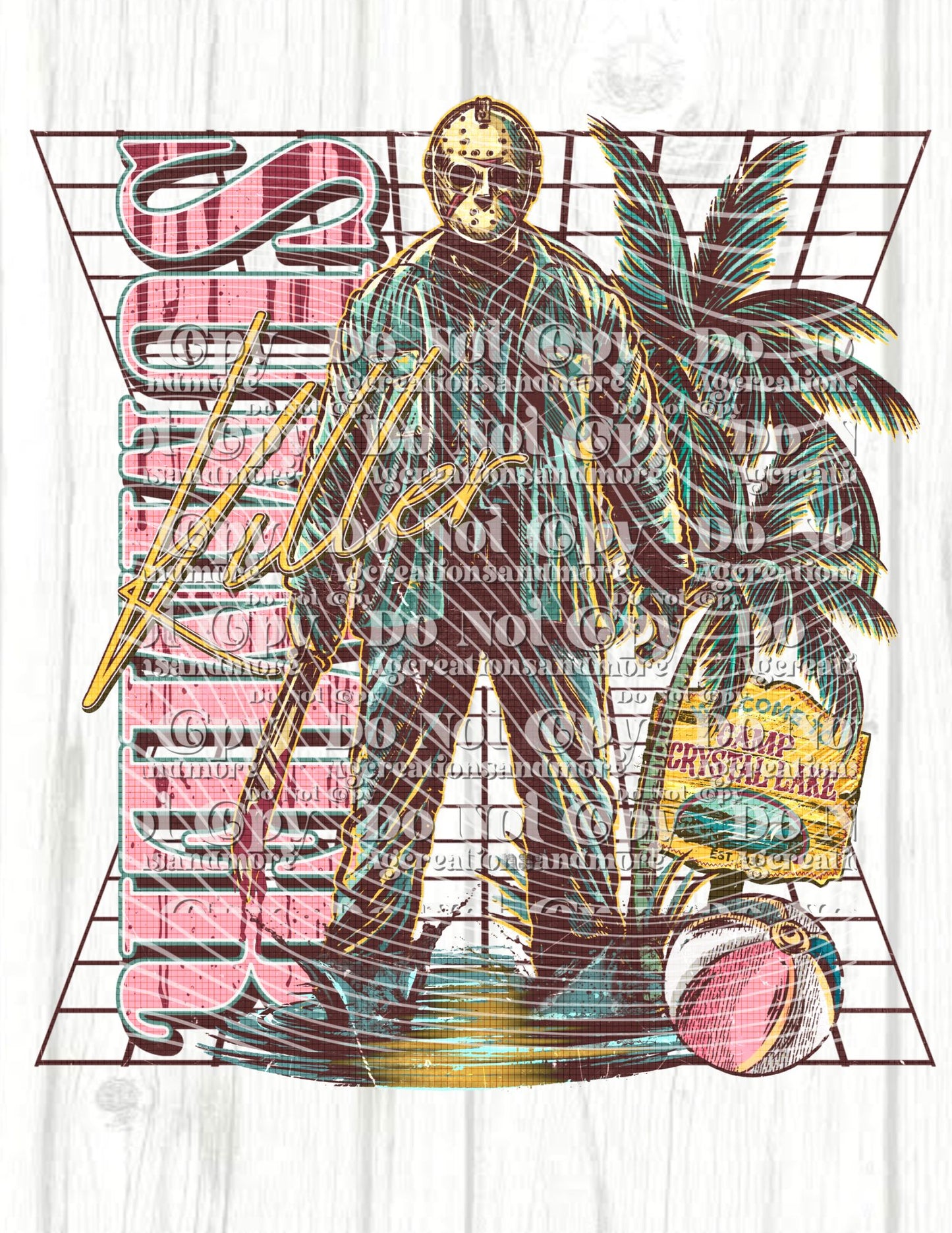 Killer Summr JV Vintage horror digital download png