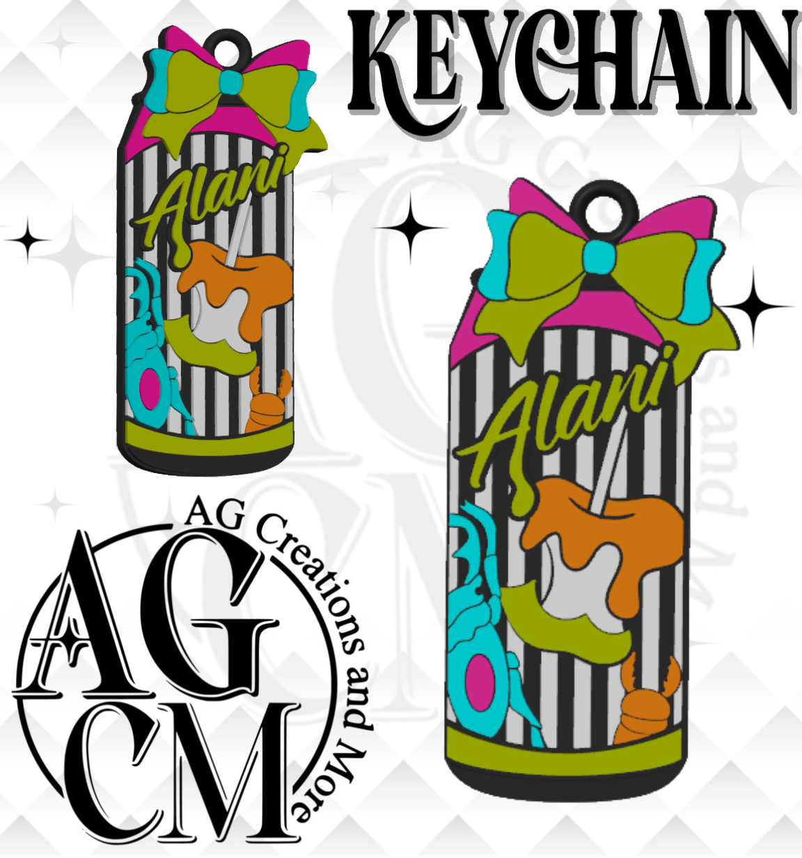 Nu drink beetle 3D Keychain STL / 3MF Files
