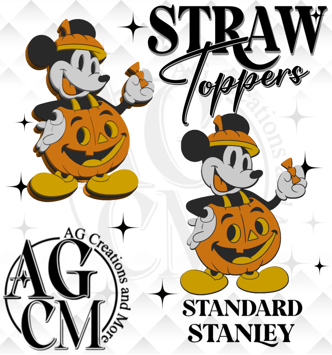 Vintage MM 3D Straw Topper 3MF File