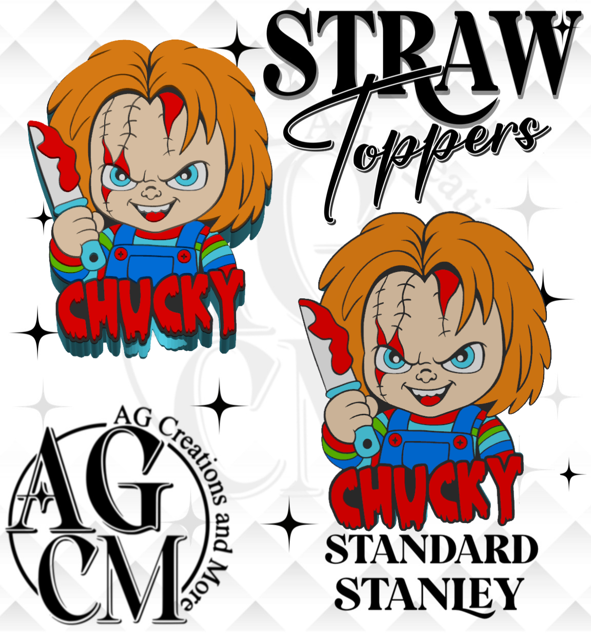 Good Guy 3D Straw Topper 3MF File