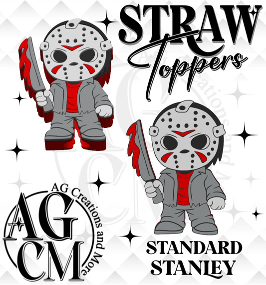 Scary Guy (J Red) 3D Straw Topper 3MF File