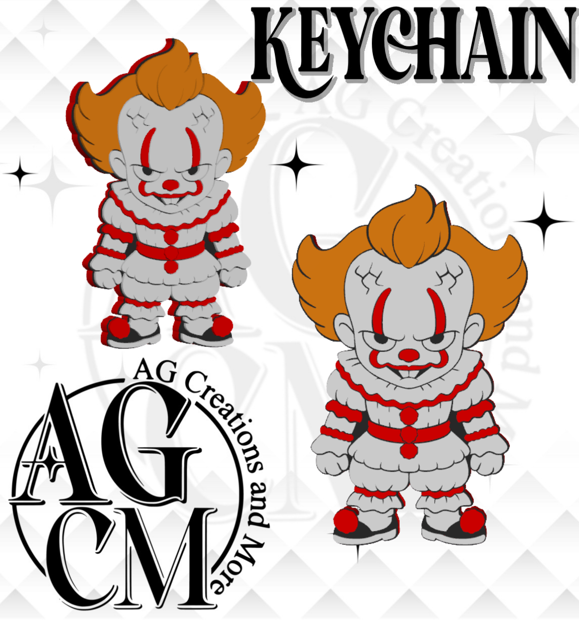 Clown 3D Keychain (wholesale)