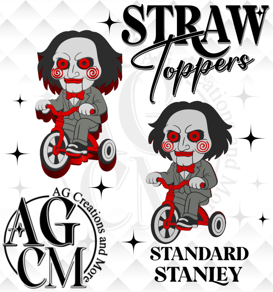 Jigsaw Puzzle 3D Straw Topper (wholesale)