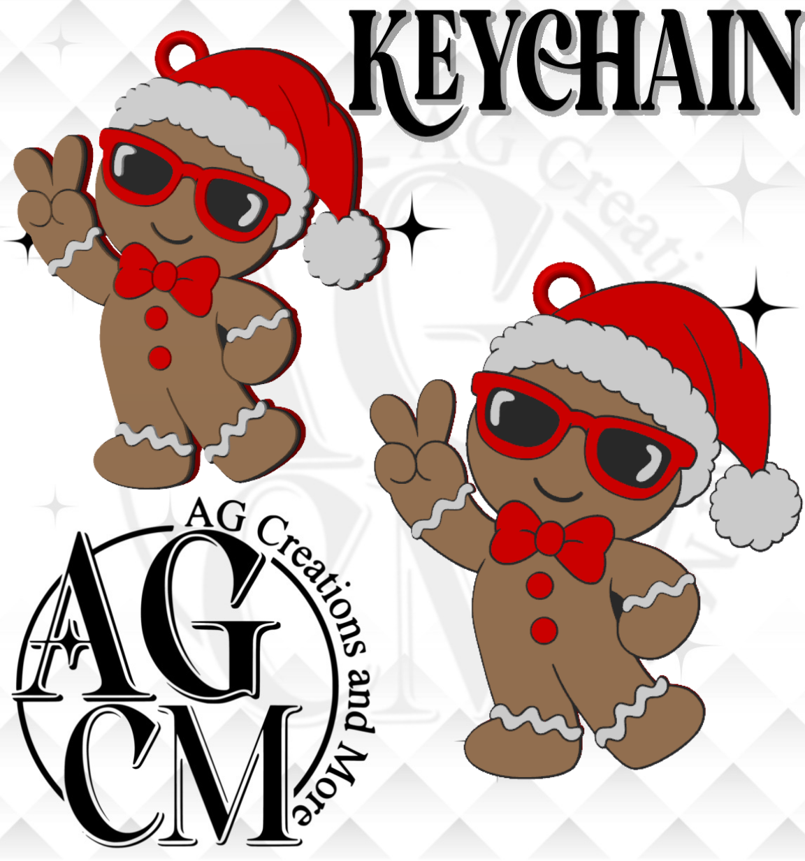 Gingerbread 3D Keychain (wholesale)