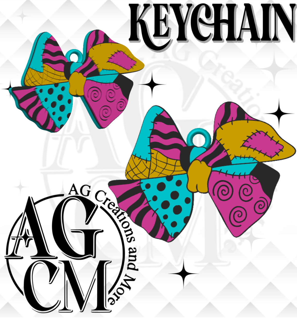 Sally Bow 3D Keychain STL / 3MF Files